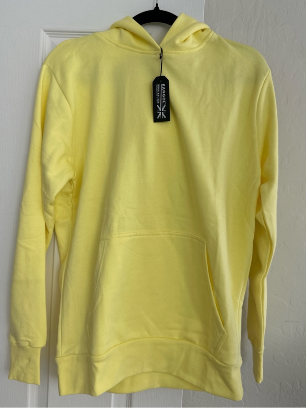 NWT KANGOL "Streets of NY" Men’s Oversized Hoodie | Lemon XS 🏛️🍋